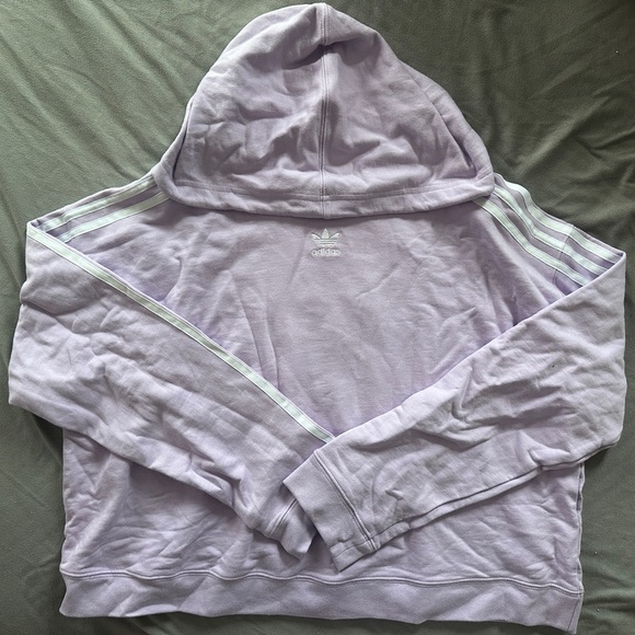 Adidas Lilac cropped hoodie - Picture 3 of 3